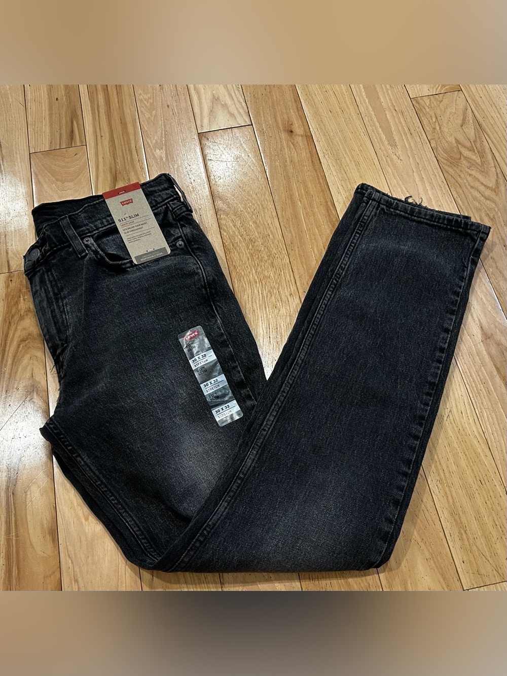 NWT Levi Strauss 511 Slim Stretch Black Jeans - Men’s Size 30 x 32 - Picture 3 of 11